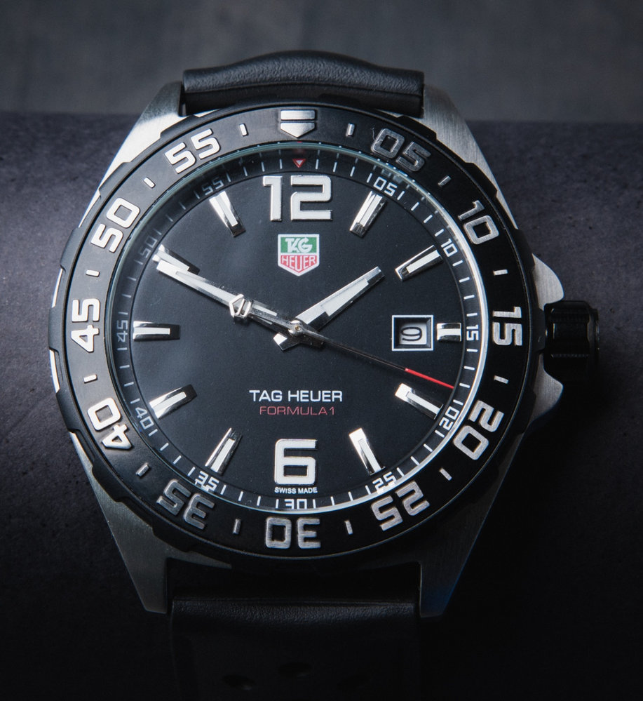 Tag Heuer F1 43mm Aço Mostrador Preto Luneta Preta