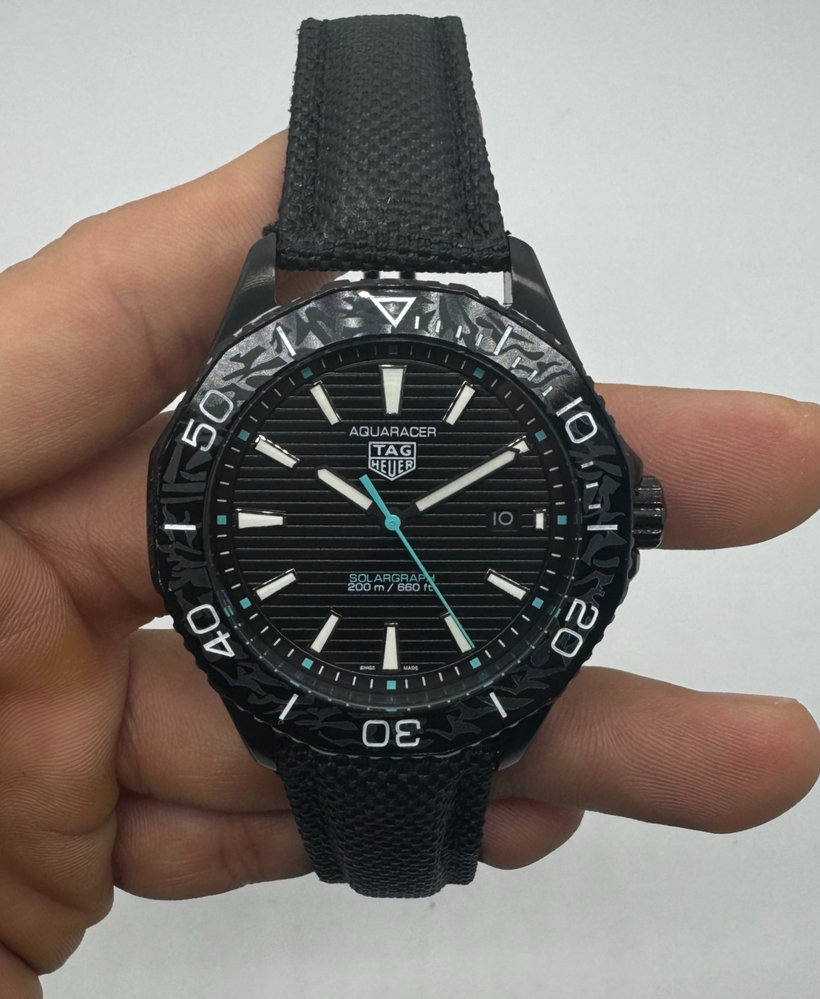 Tag Heuer Aquarecer 300, 43mm, Aço, Mostrador Preto, Bezel Preto