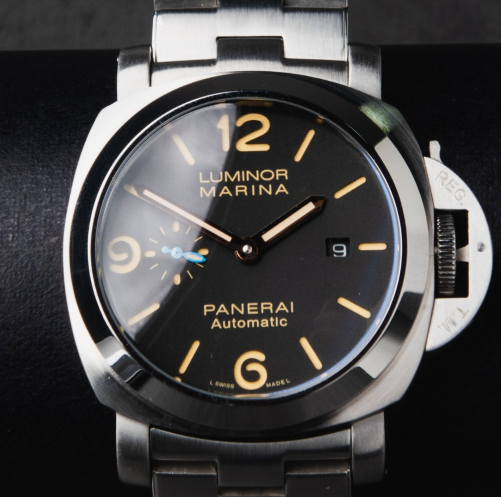 Panerai Luminor Marina 44mm, Aço, Mostrador Preto