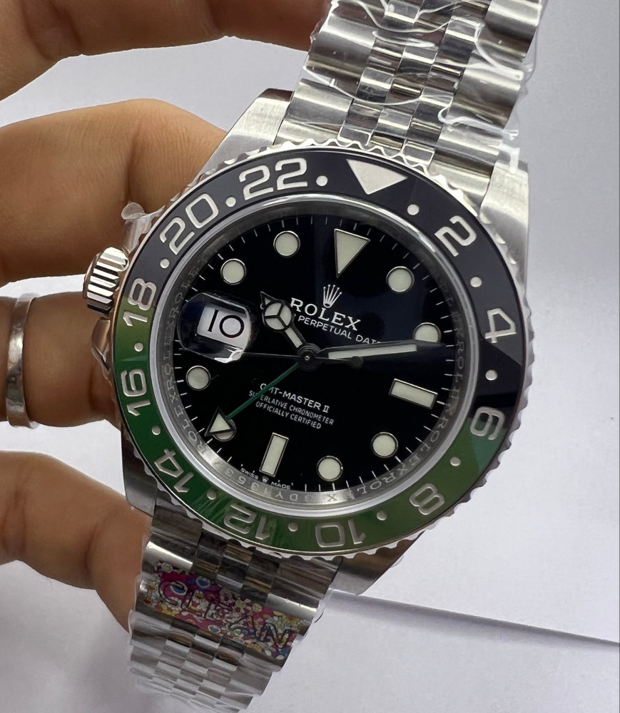 Rolex GMT Master II - Aço - SPRITE - Jubilee - CLONE CLEAN