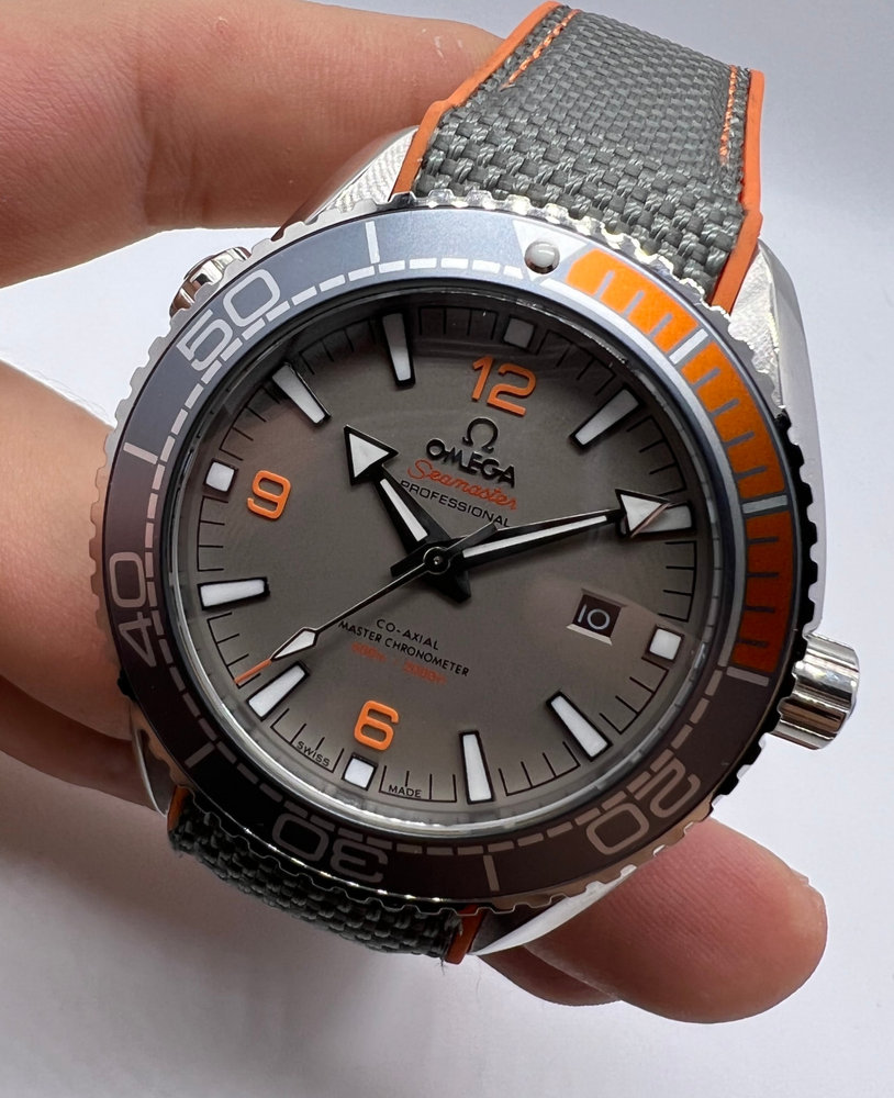 Omega Planet Ocean Co-Axial Master 45,5mm Aço Mostrador e Bezel Cinza