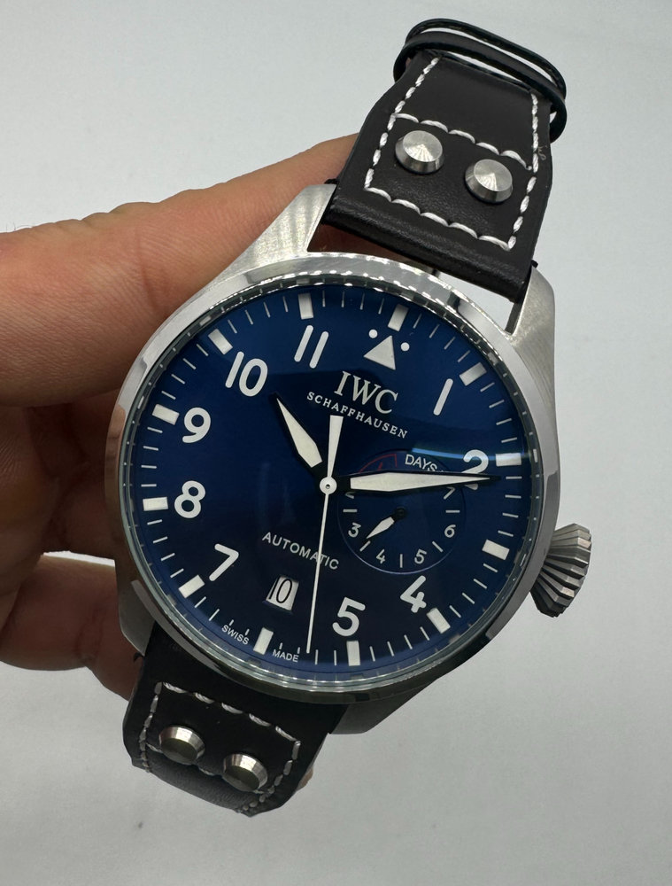 IWC Big Pilot 46 mm - Mostrador Preto - Automático Pulseira Couro